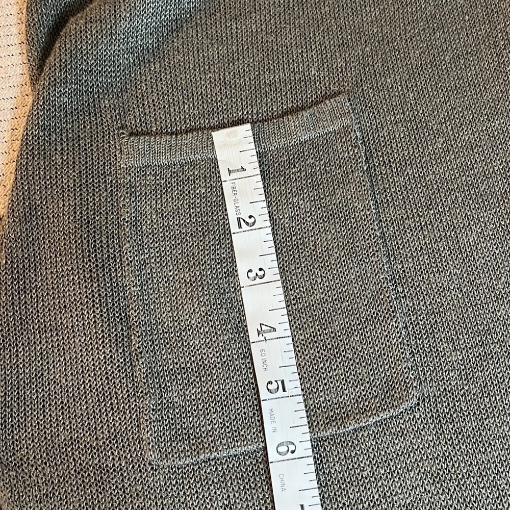 J.Jill linen blend longline lightweight front pockets split hems cardigan - Picture 15 of 16
